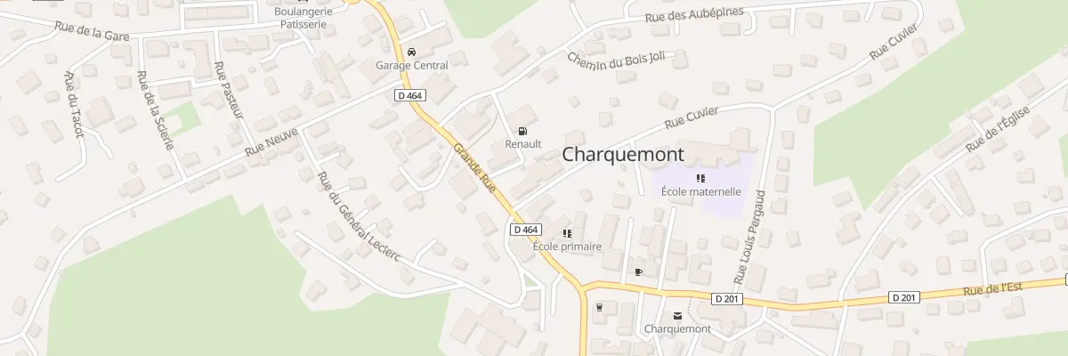 Plan du 2 Rue Cuvier à Charquemont