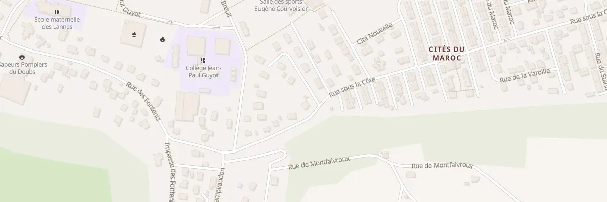 Plan du 1 Imp des Courbières à Mandeure