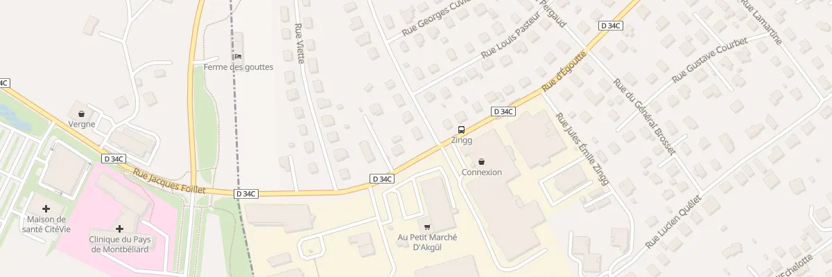 Plan du 1 Rue Victor Hugo à Exincourt