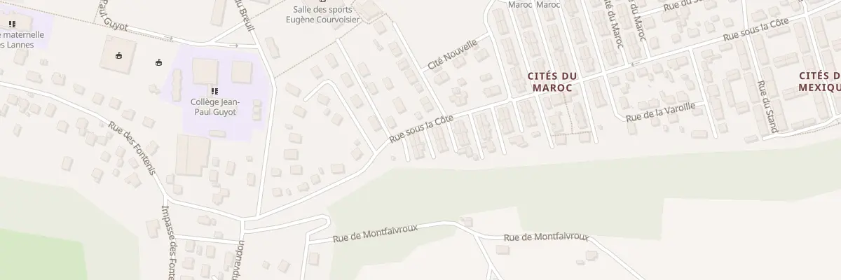 Plan du 6 Rue sous la Côte à Mandeure