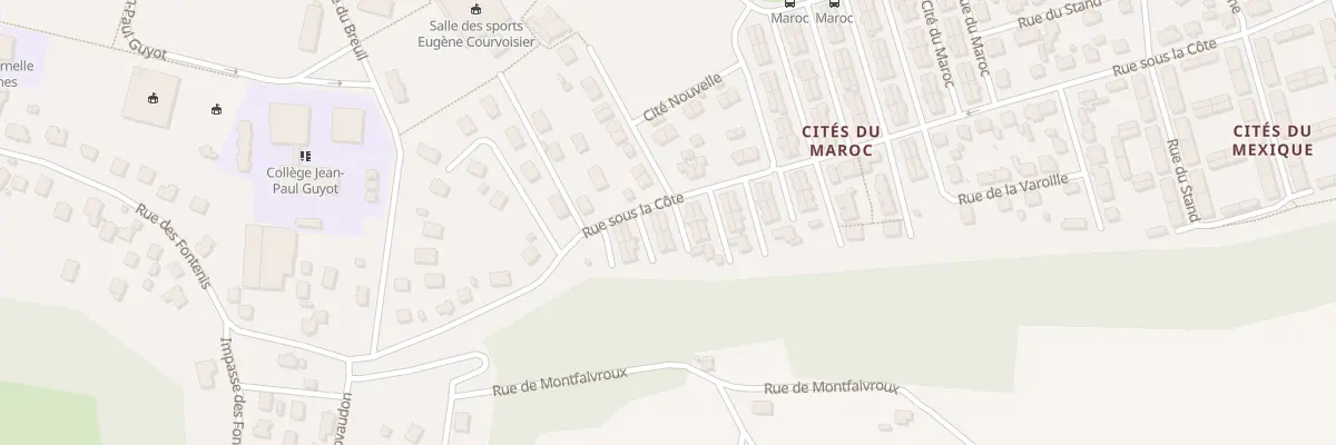 Plan du 14 Rue sous la Côte à Mandeure