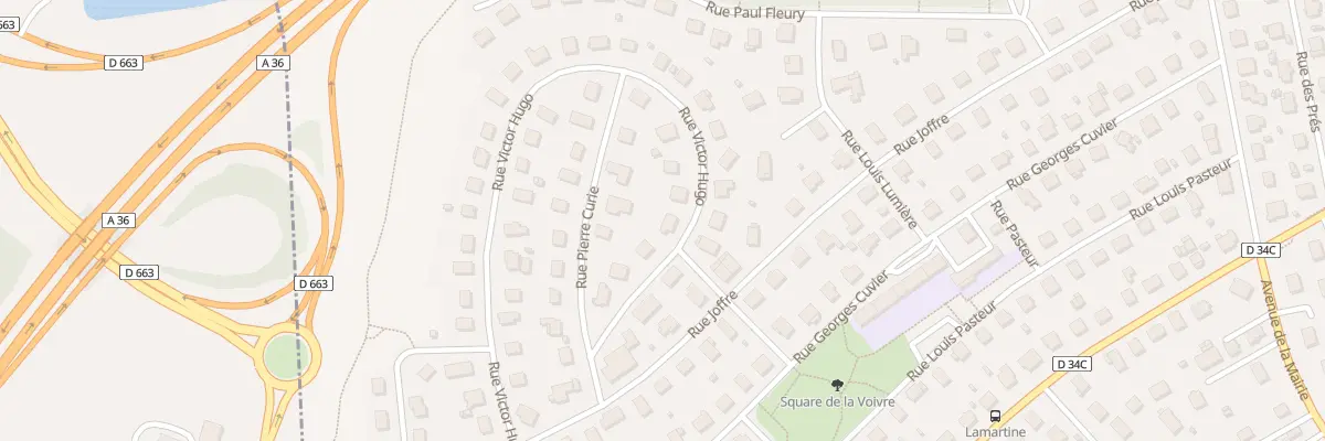 Plan du 34 Rue Victor Hugo à Exincourt