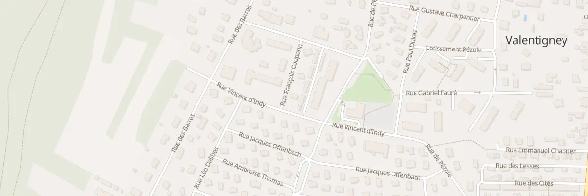 Plan du 7 Rue François Couperin à Valentigney