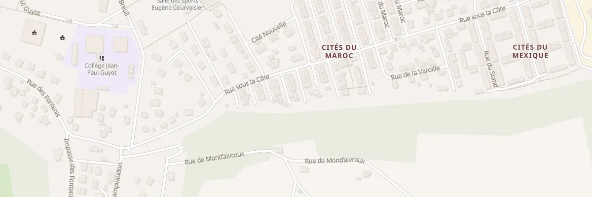 Plan du 36 Rue sous la Côte à Mandeure