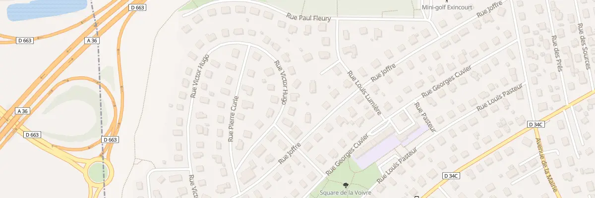 Plan du 63 Rue Victor Hugo à Exincourt