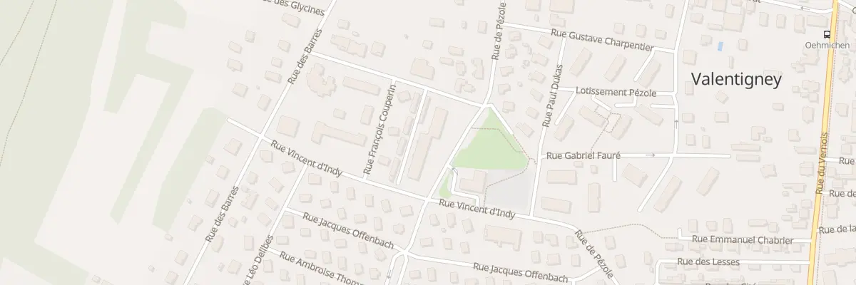Plan du 9 Rue Vincent d’Indy à Valentigney