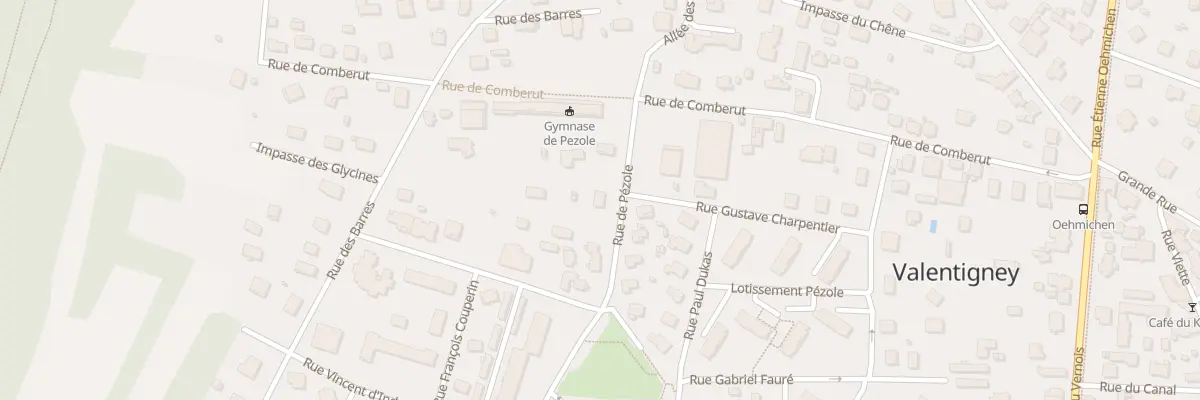 Plan du 18 Rue de Pezole à Valentigney