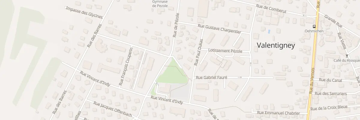 Plan du 15 Rue de Pezole à Valentigney