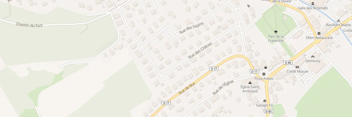 Plan du 16 Rue des Chênes à Bavilliers