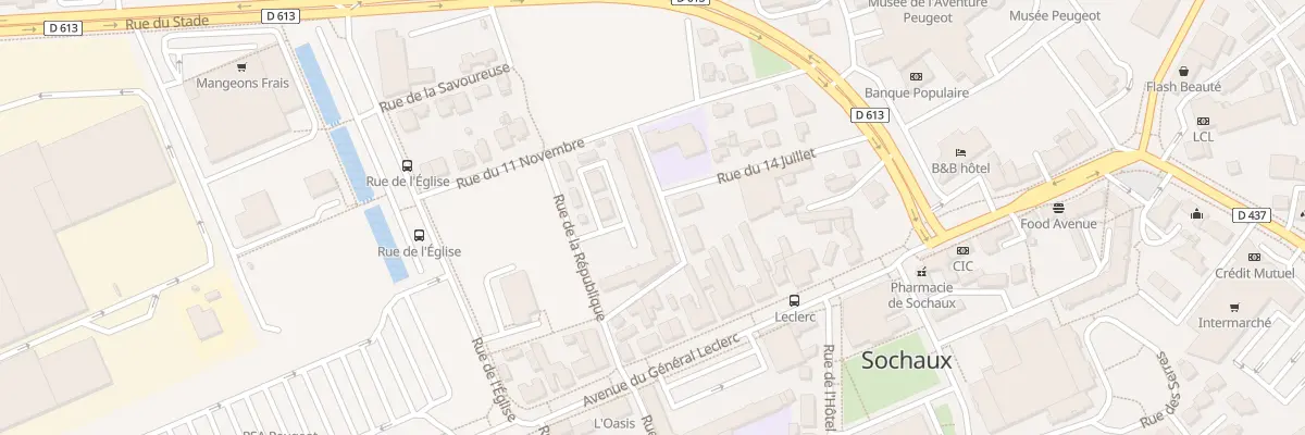 Plan du 5 Rue de la Republique à Sochaux