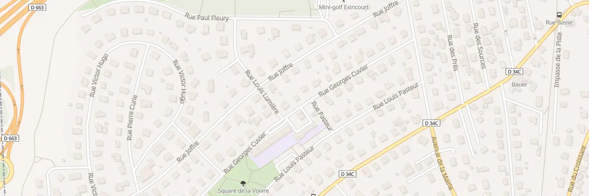 Plan du 20 Rue Georges Cuvier à Exincourt