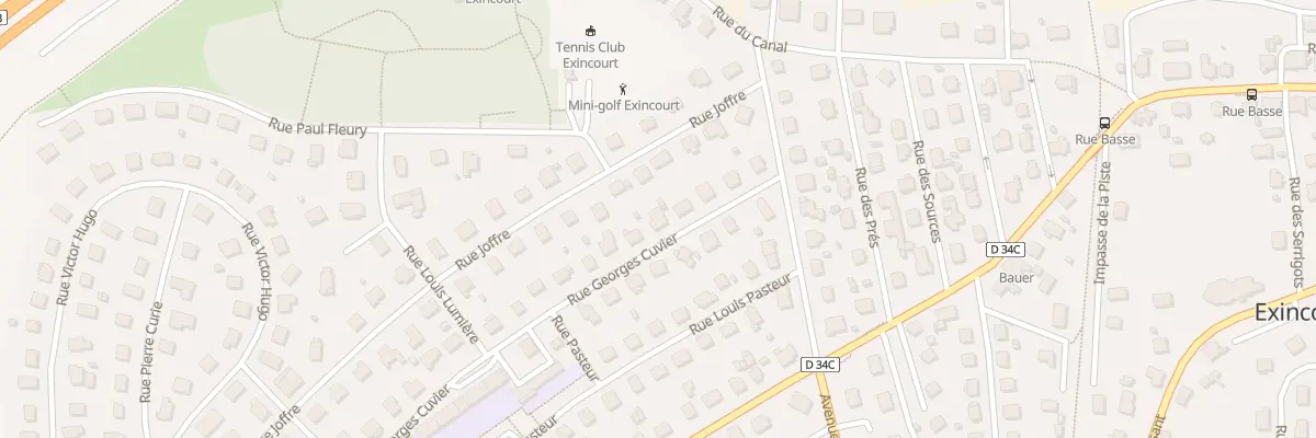 Plan du 8 Rue Georges Cuvier à Exincourt