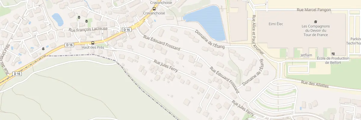 Plan du 8 Rue Edouard Frossard à Cravanche