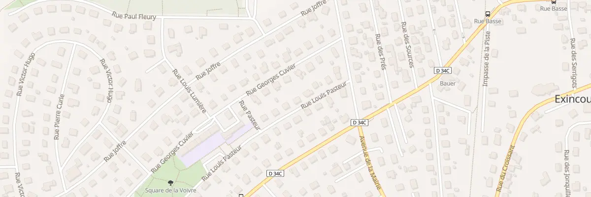 Plan du 8 Rue Louis Pasteur à Exincourt