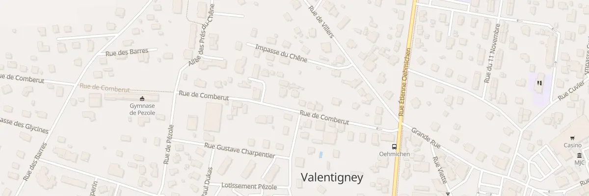 Plan du 14 Rue de Comberut à Valentigney