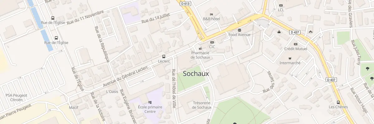 Plan du 2 Rue de la Poste à Sochaux