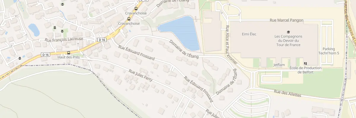 Plan du 7 Rue Domaine de l’Etang à Cravanche