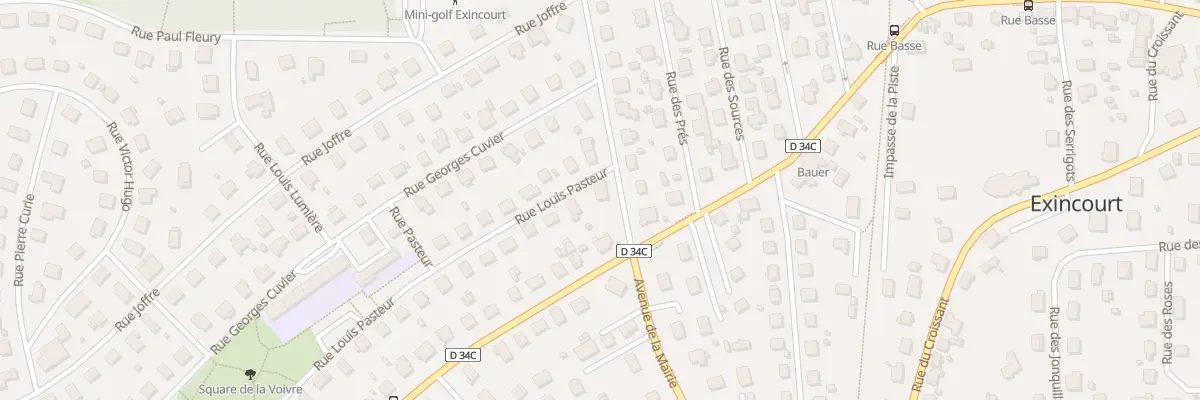 Plan du 1 Rue Georges Clémenceau à Exincourt
