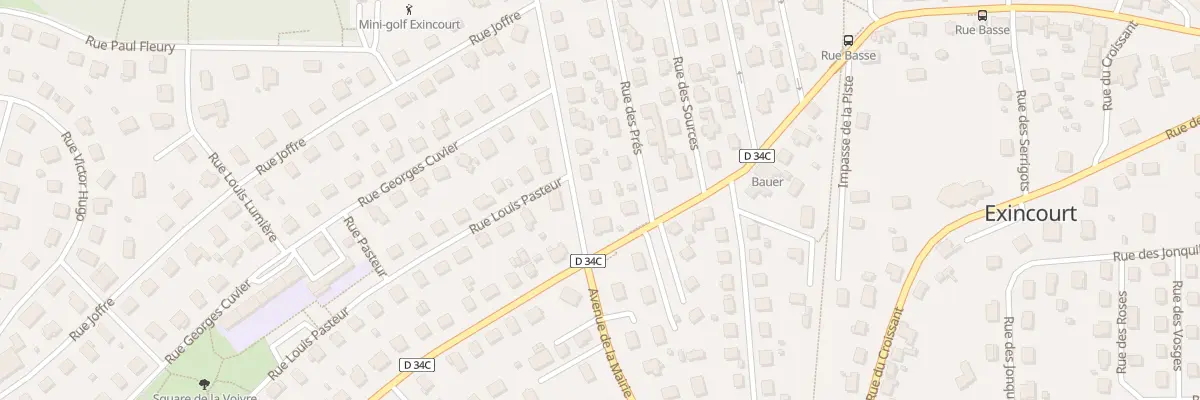 Plan du 2 Rue Georges Clémenceau à Exincourt