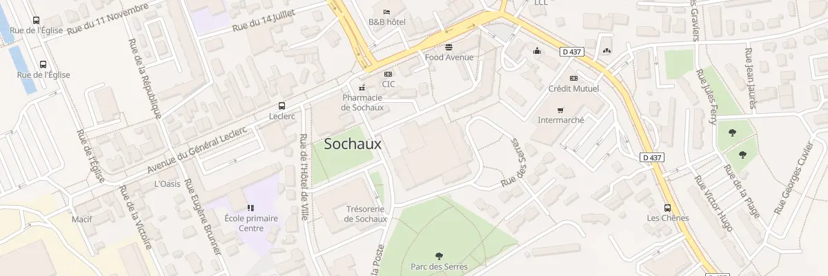 Plan du 1 Rue Res de l’Hotel de Ville à Sochaux