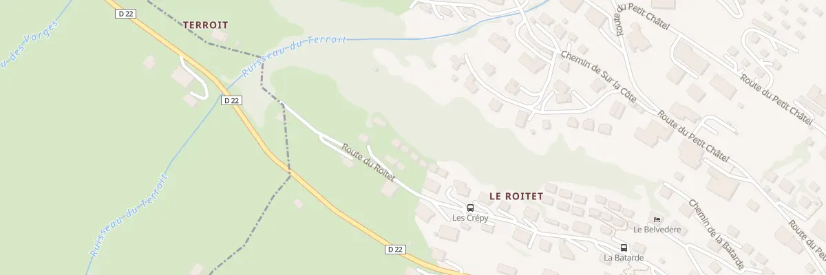 Plan du 1190 Rte du Roitet à Châtel