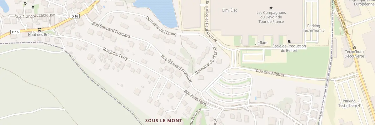 Plan du 20 Rue Domaine de l’Etang à Cravanche