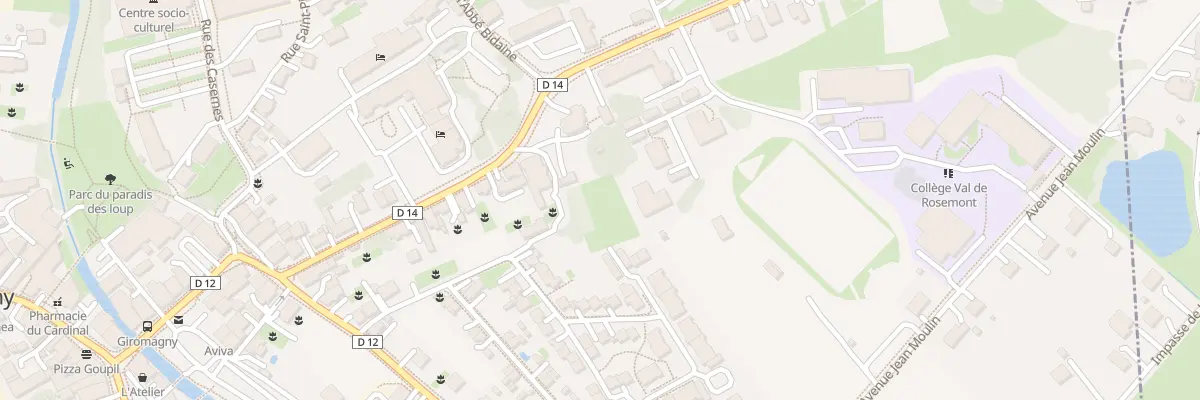 Plan du 8 Rue du Colonel Weber à Giromagny