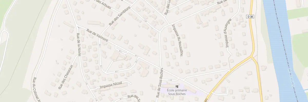 Plan du 91 Rue de Sous-Roches à Valentigney