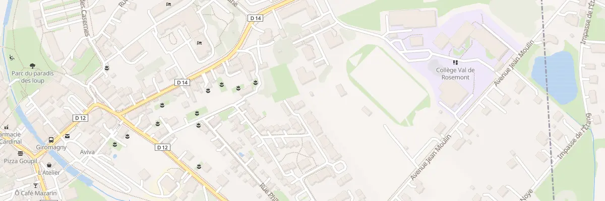 Plan du 55 All des Sports à Giromagny