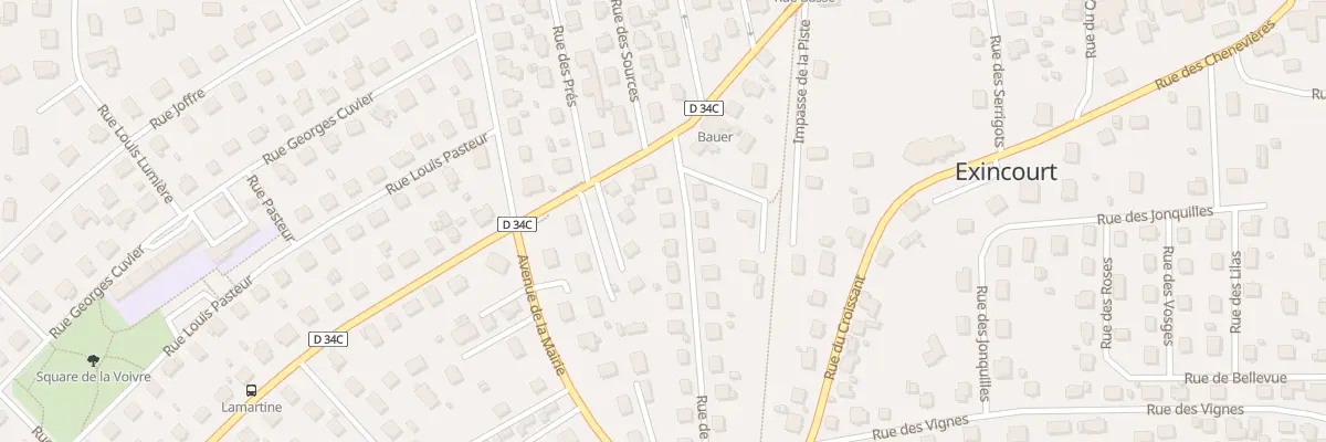 Plan du 19 Rue de la Poste à Exincourt