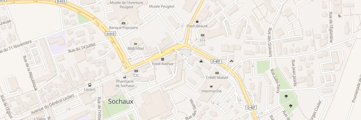Plan du 1 Rue de Pontarlier à Sochaux