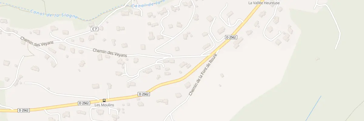 Plan du 2896 Rte de Draguignan Cd 2562 au Tignet