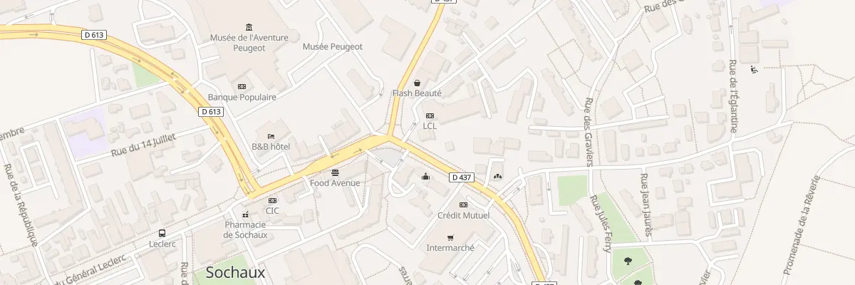 Plan du 6 Rue de Pontarlier à Sochaux
