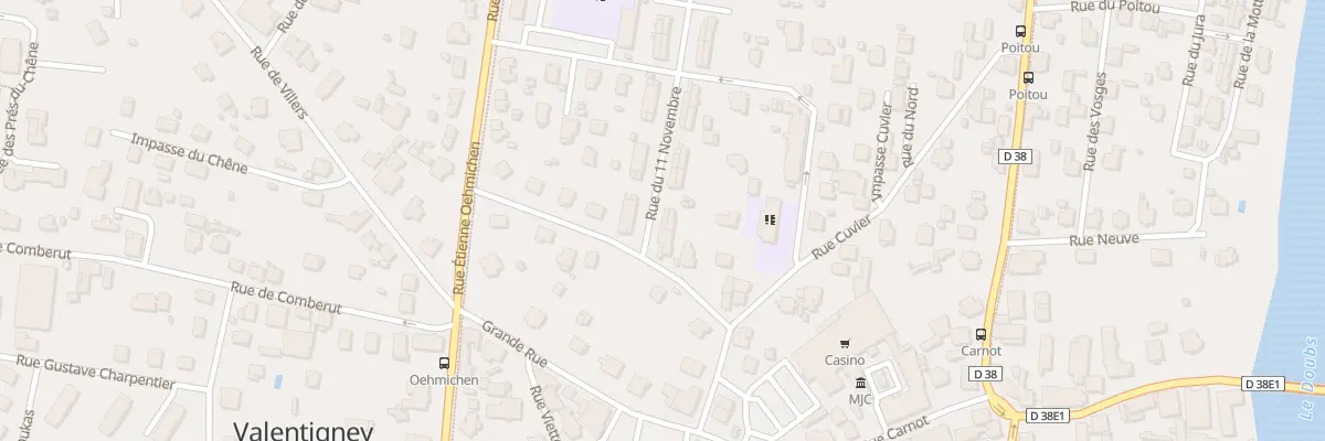Plan du 8 Rue du 11 Novembre à Valentigney