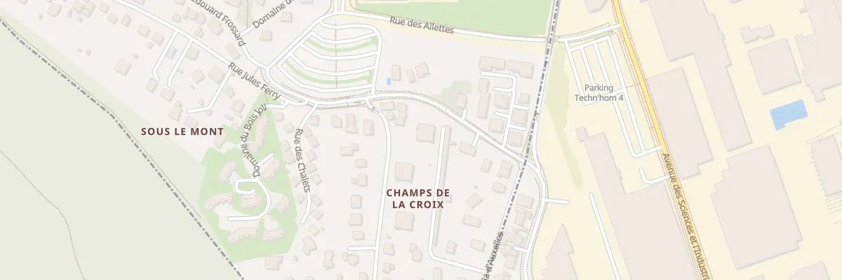 Plan du 1 Rue des champs de la Croix à Cravanche