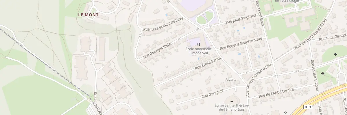 Plan du 9 Rue Georges Risler à Belfort