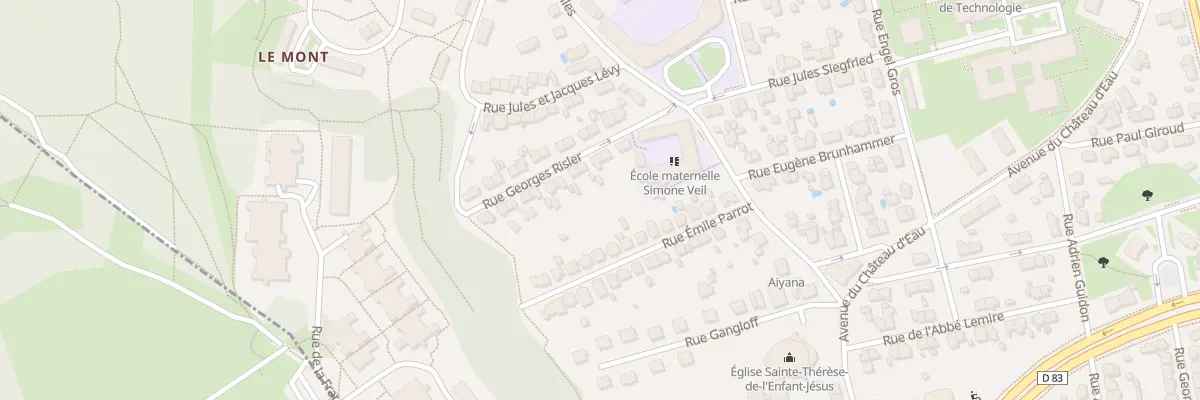 Plan du 7 Rue Georges Risler à Belfort