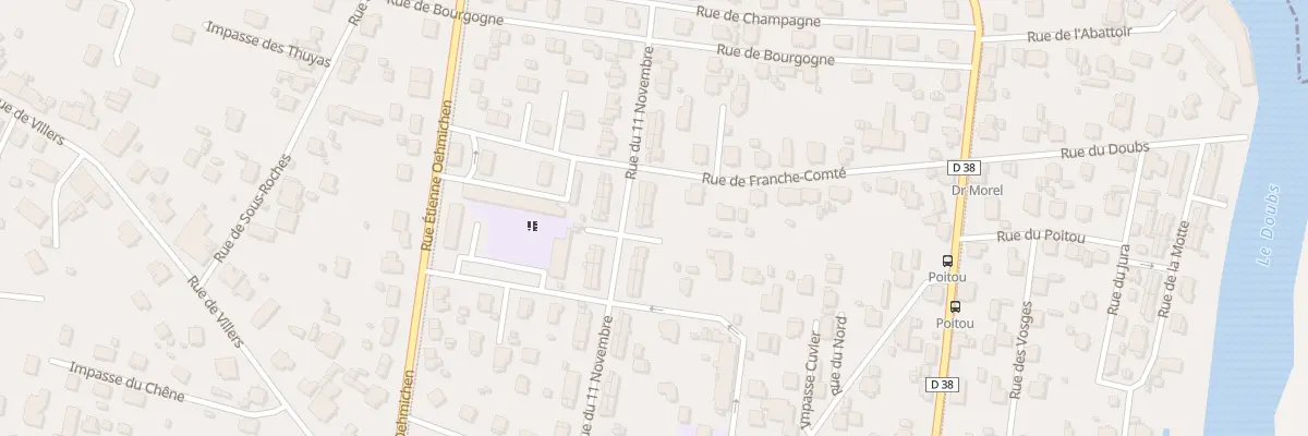 Plan du 38 Rue du 11 Novembre à Valentigney