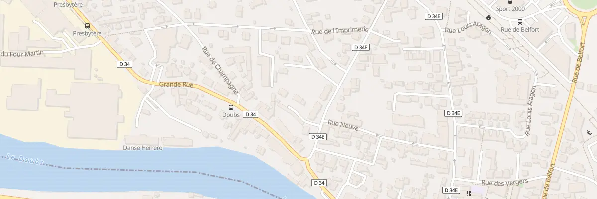 Plan du 5 Av de la Gare à Audincourt