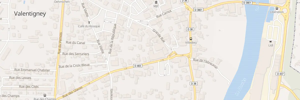 Plan du 5 Grande Rue à Valentigney