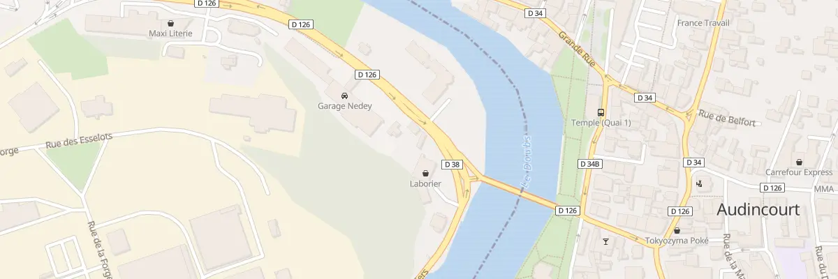 Plan du 1C Rte de Belchamp à Valentigney