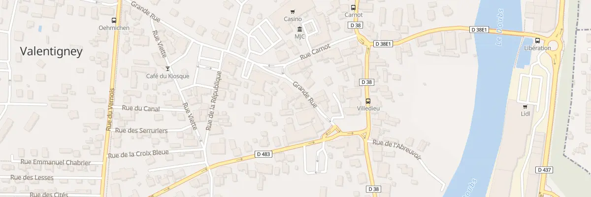 Plan du 15 Gr Grande Rue à Valentigney