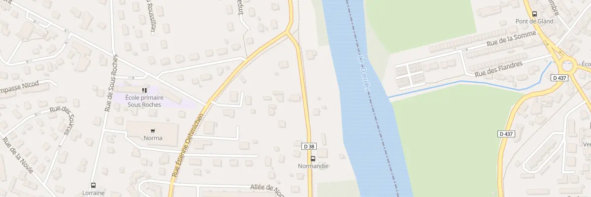 Plan du 93 Rue des Graviers à Valentigney