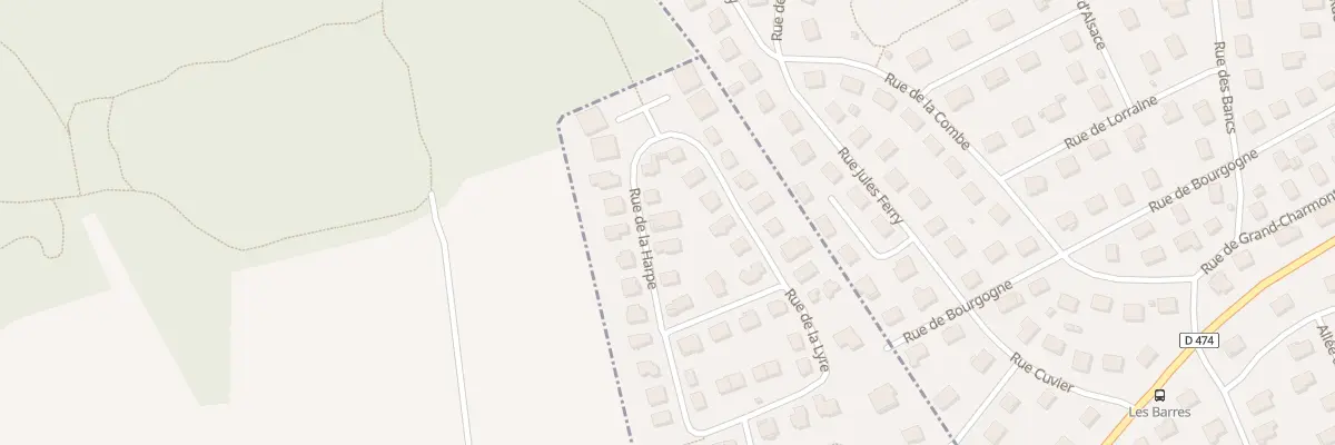 Plan du 15 Rue de la Harpe à Vieux-Charmont