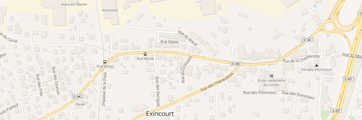 Plan du 2 Rue du Croissant à Exincourt