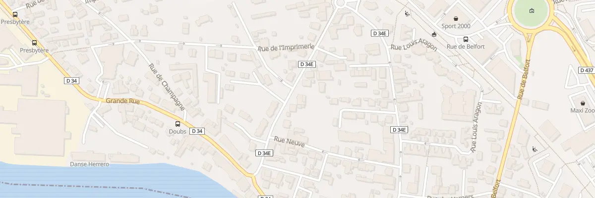 Plan du 16 Av de la Gare à Audincourt