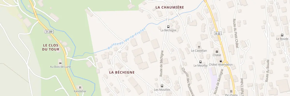 Plan du 988 Rte de la Béchigne à Châtel