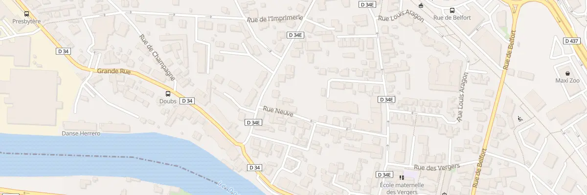 Plan du 12 Av de la Gare à Audincourt