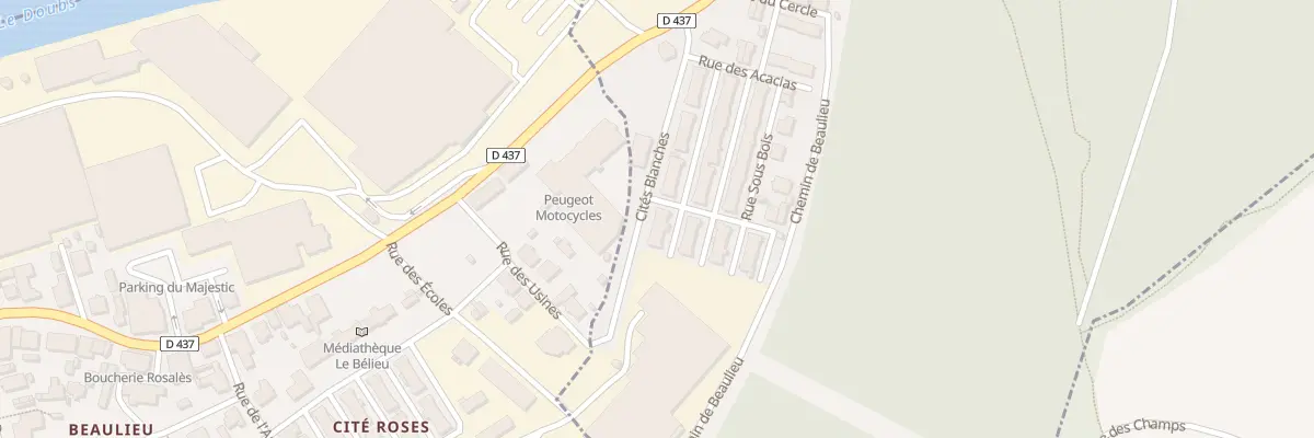 Plan du 52 Rue des Cites Blanches à Valentigney