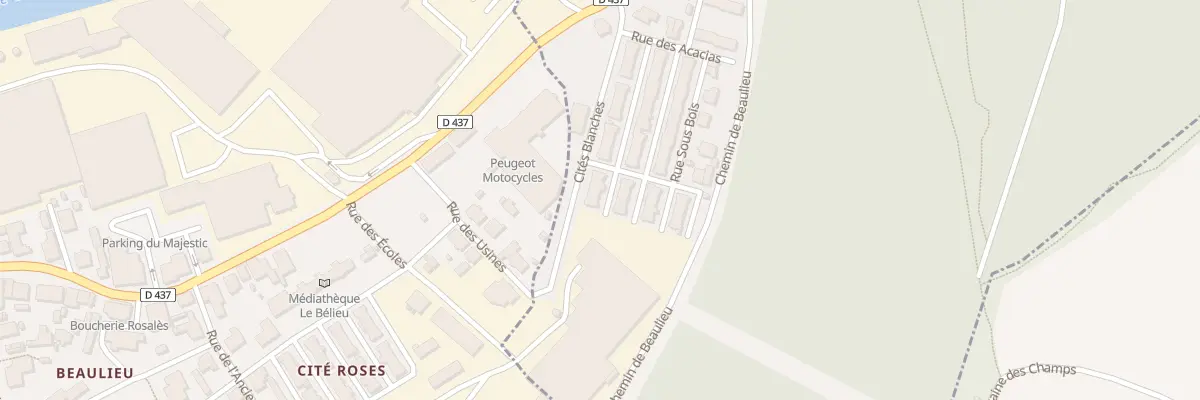 Plan du 50 Rue des Cites Blanches à Valentigney